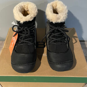 JBU by Jambu Womens Jane Black Boots Size 6 Slip On Lace Up Faux Fur